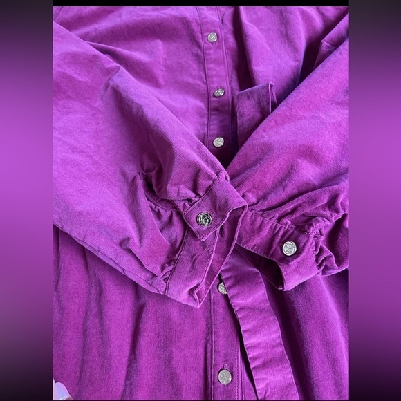 DRAPER JAMES RSVP Long Sleeve Corduroy Raspberry Magenta Dress-Size 2X - Picture 3 of 9